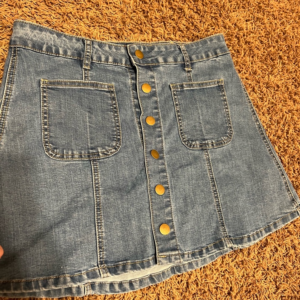 altar’d state denim snap a-line skirt. Size small